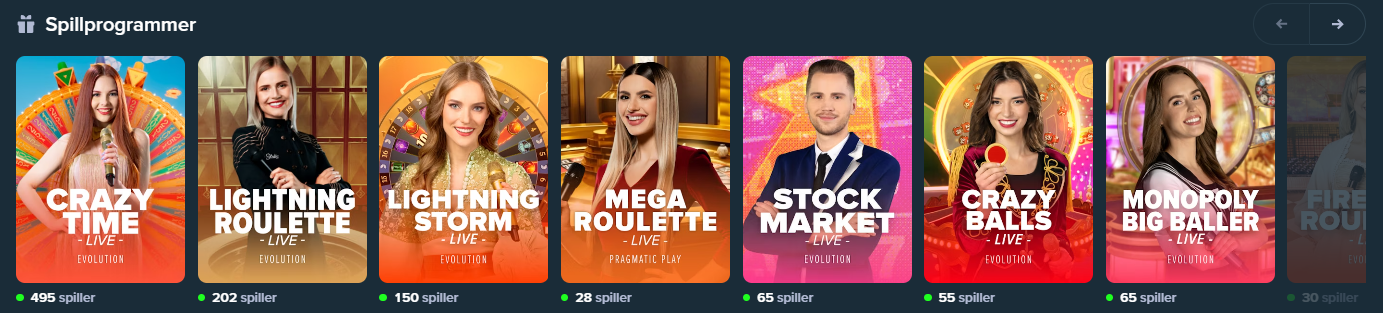 Live Games at Stake Casino Norge